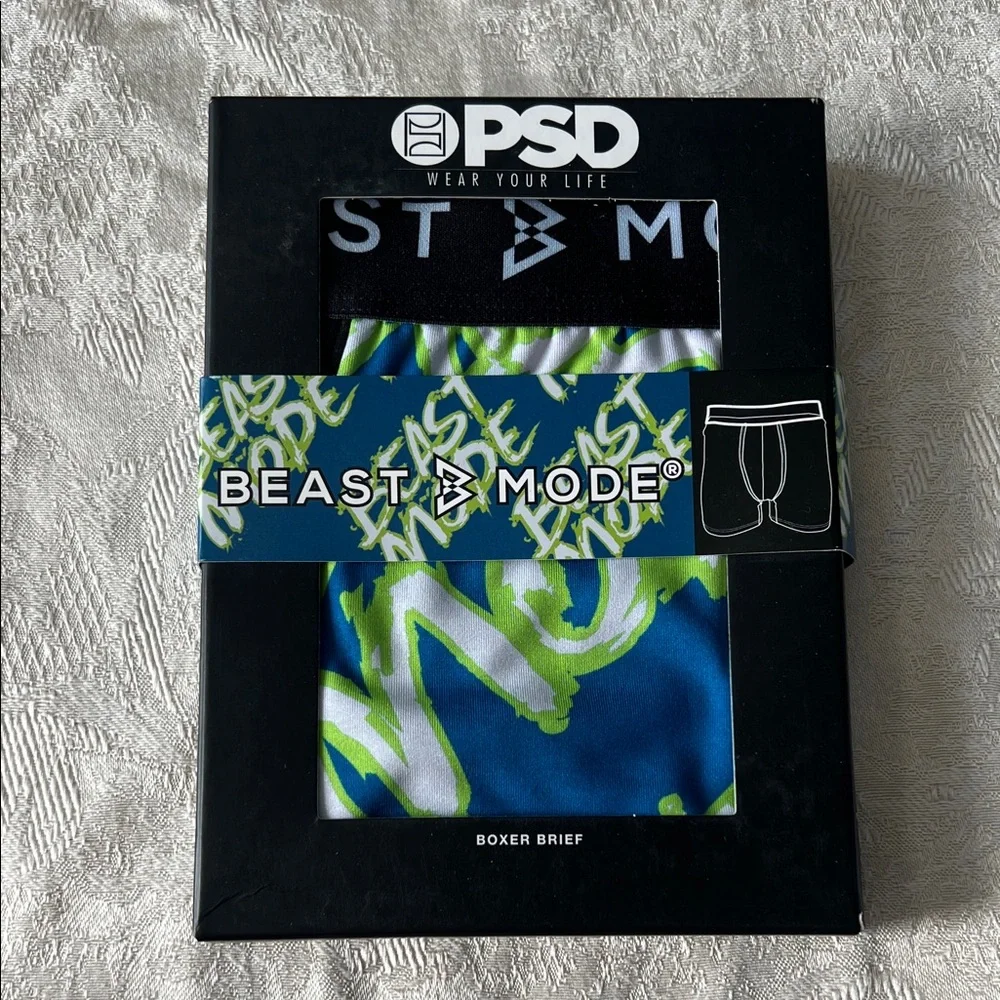 PSD Beast Mode Black, Blue, and Green Boxer Briefs